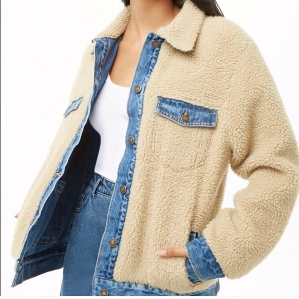 ISO!!! Forever 21 denim & faux shearling jacket!